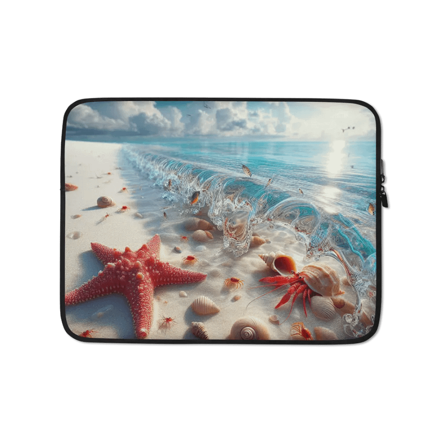 Tropical Shores Laptop Sleeve | AI Design product image (1)