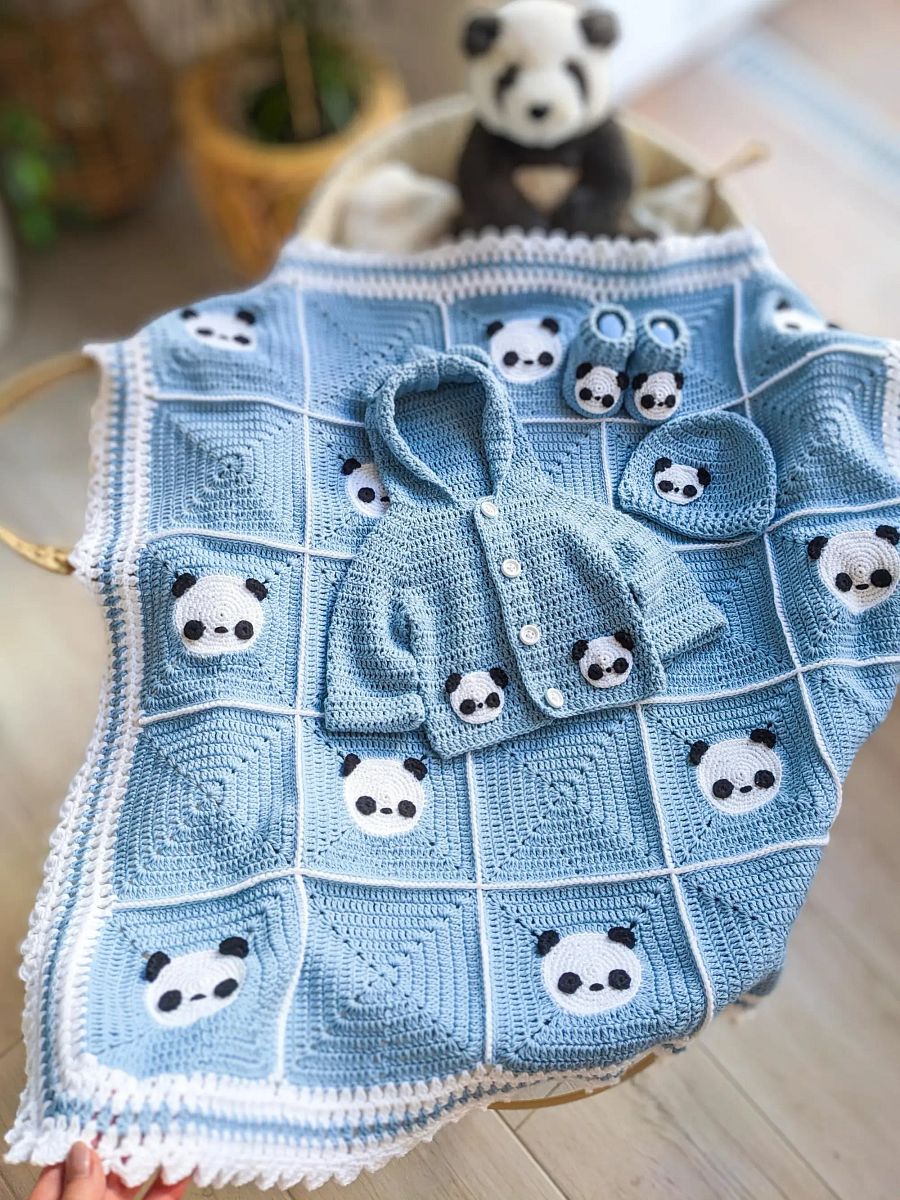 Crochet Pattern: Panda Baby Blanket product image (7)