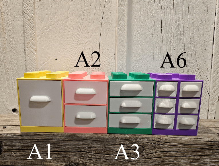 Stackable 3D Printed Organizer Drawers, Building Brick-Style Storage Bins for Toys, Crafts, Sewing or School Supplies, Decorative Organizers product image (3)