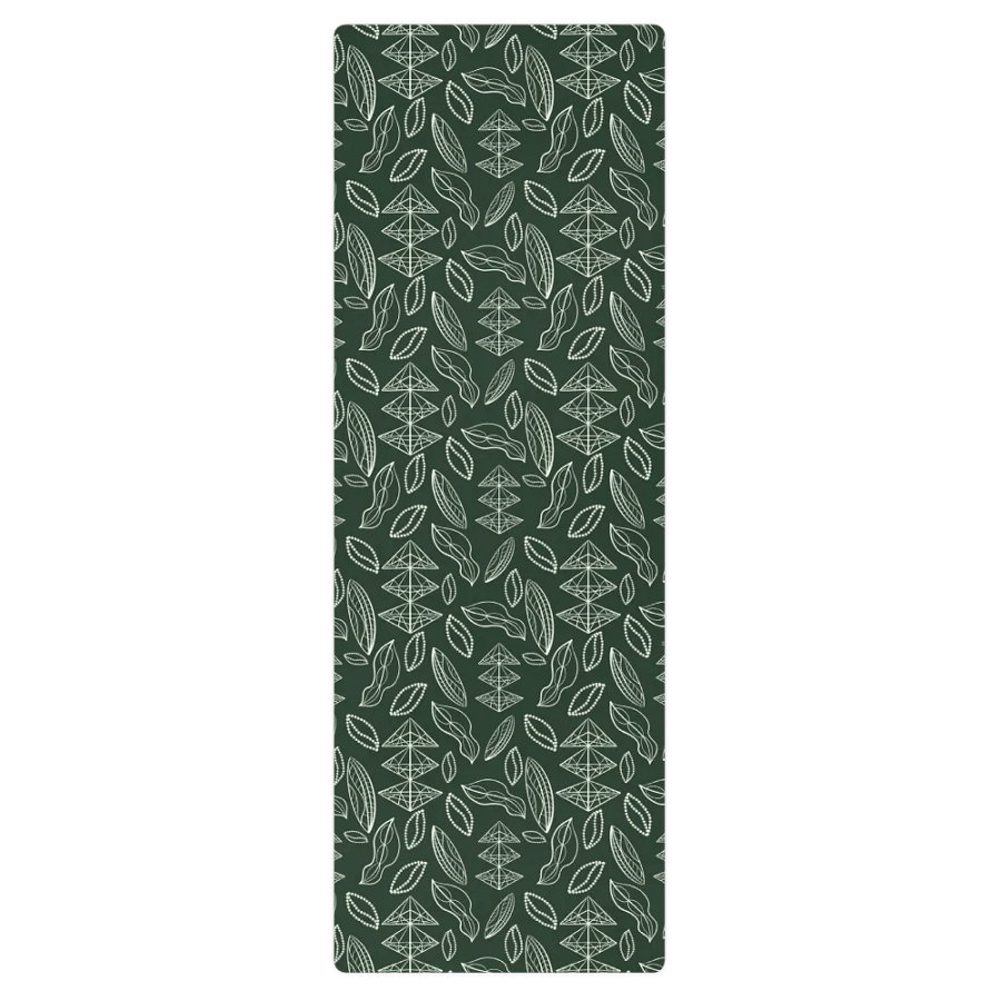 El Yunque Brew Bliss: Abstract Coffee Bean Tribal Exercise Mat product image (1)
