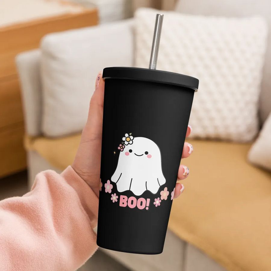 Flower Boo Ghost Insulated Tumbler product image (9)