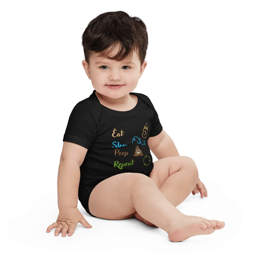 Eat Sleep Poop Repeat Color Baby Onesie product image (7)