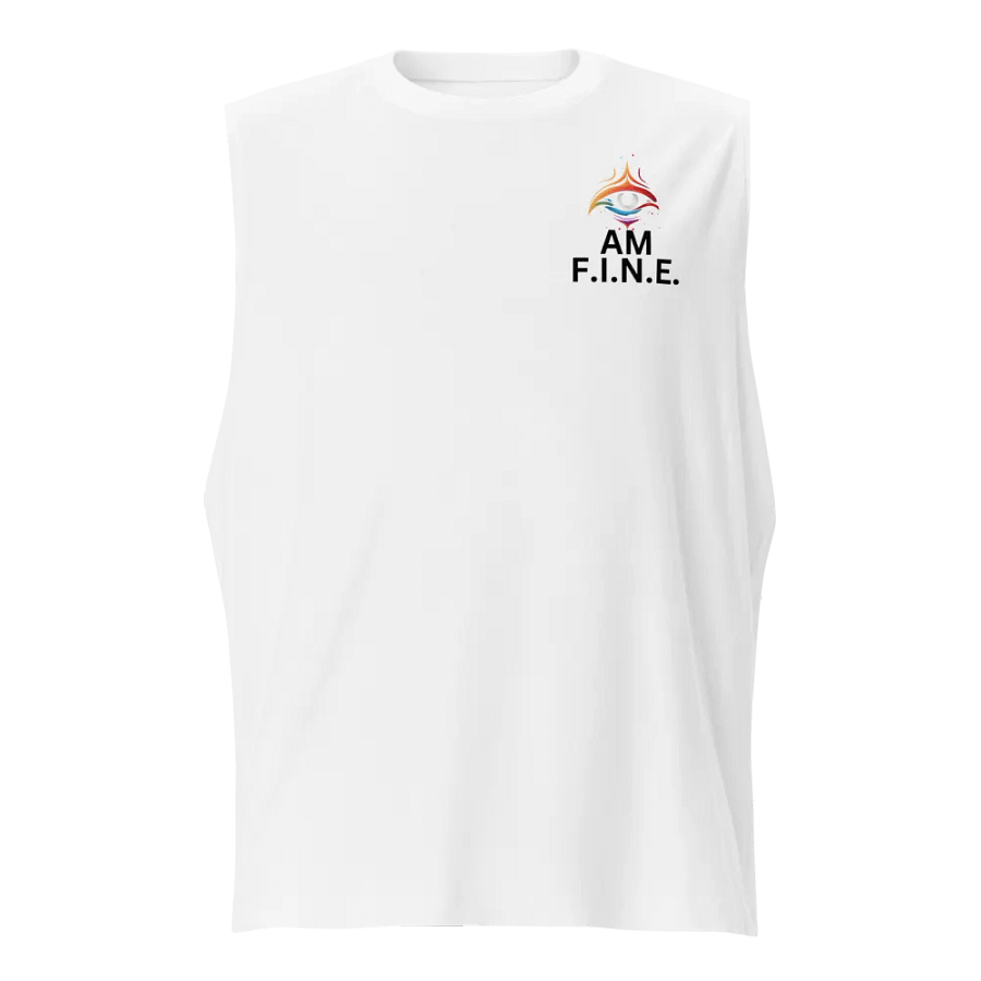 Whole World Apparel No Sleeve White T product image (1)