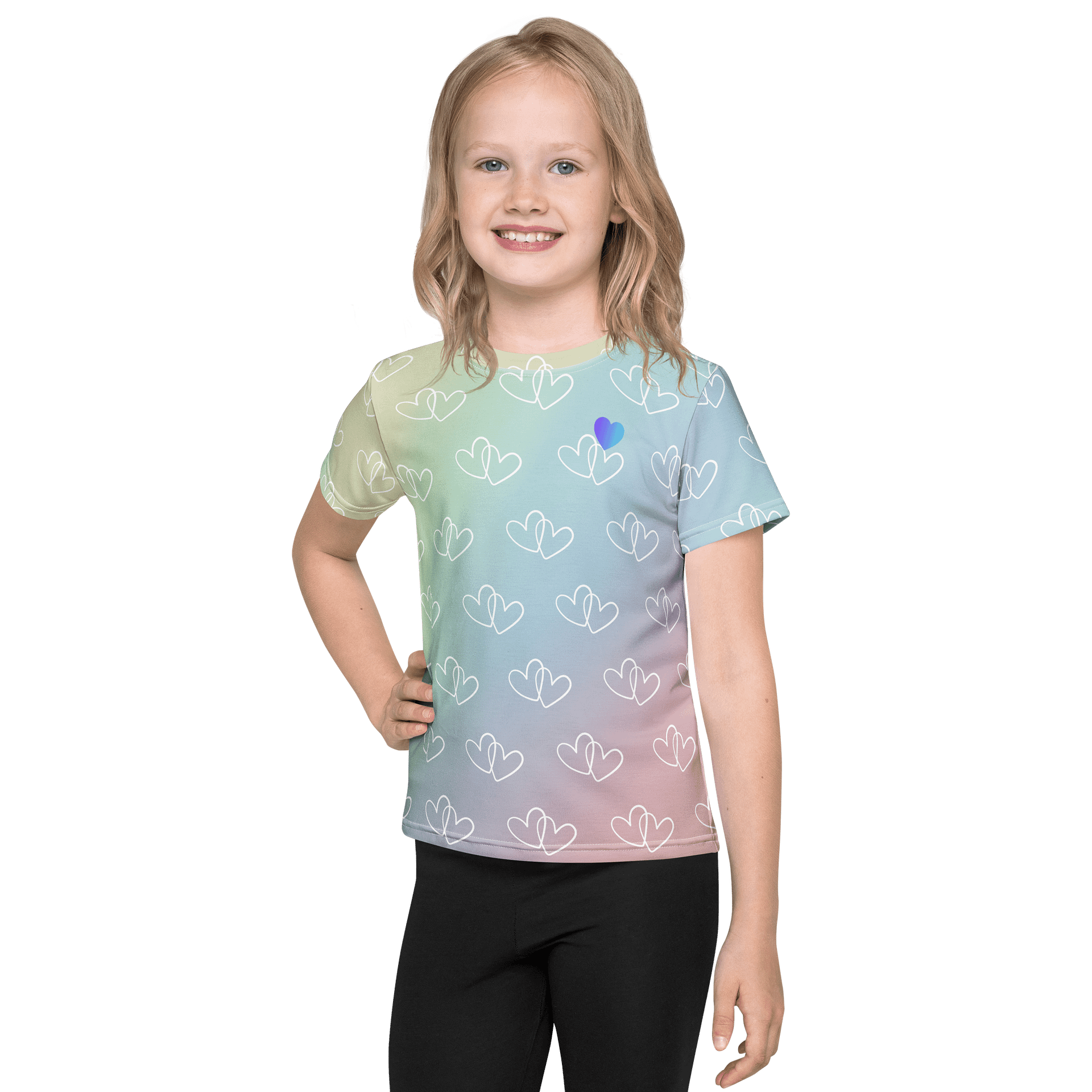 Rainbow Heart Kids Tee product image (1)