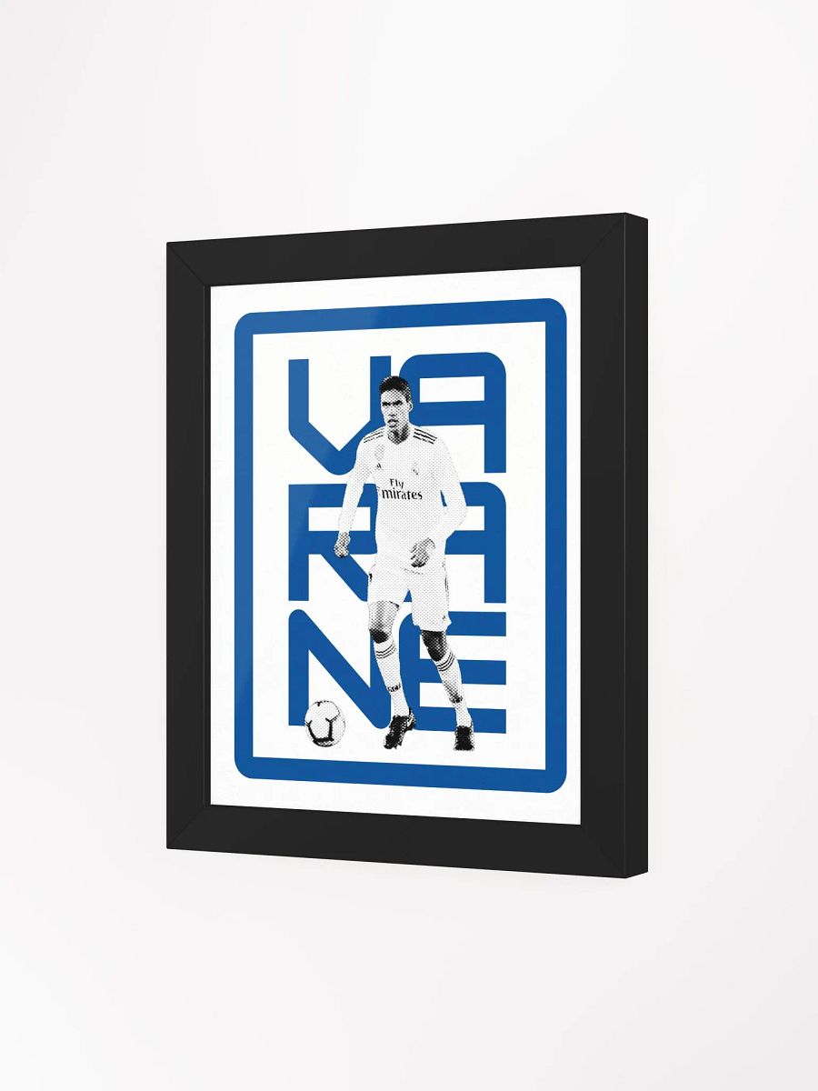 Raphaël Varane BW Real Madrid Name Art Framed Print product image (4)