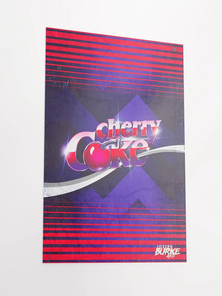 Retro Cherry Coke Chrome Design 12x18 Fine Art Print product image (2)