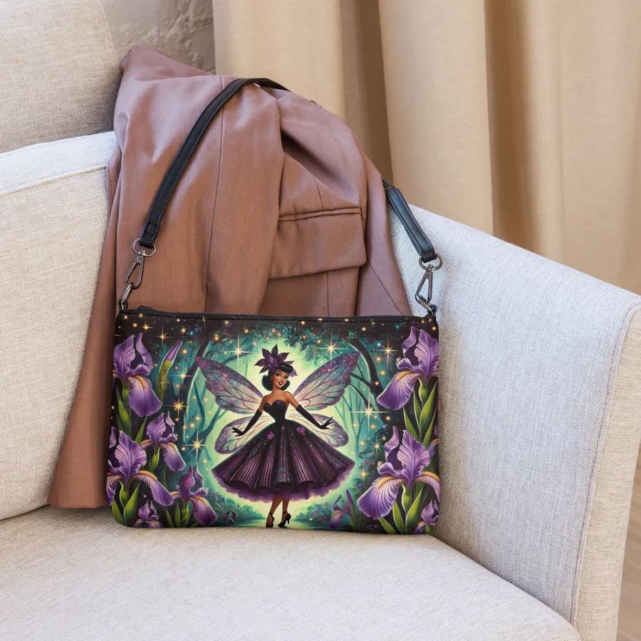 Enchanted Purple Iris Fairy Crossbody Bag - Fairytale Purse product image (6)