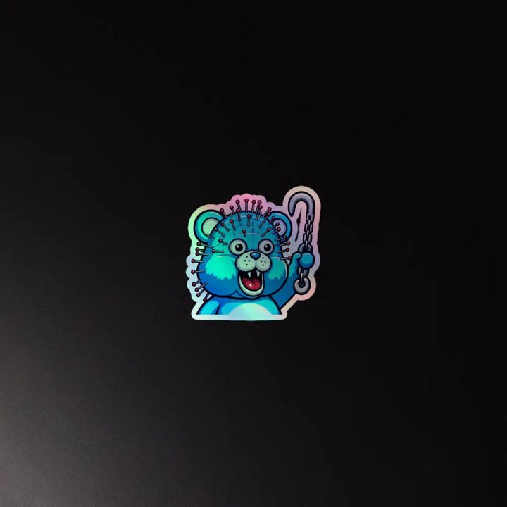 Spiky Bear Holographic Sticker Sheet product image (4)