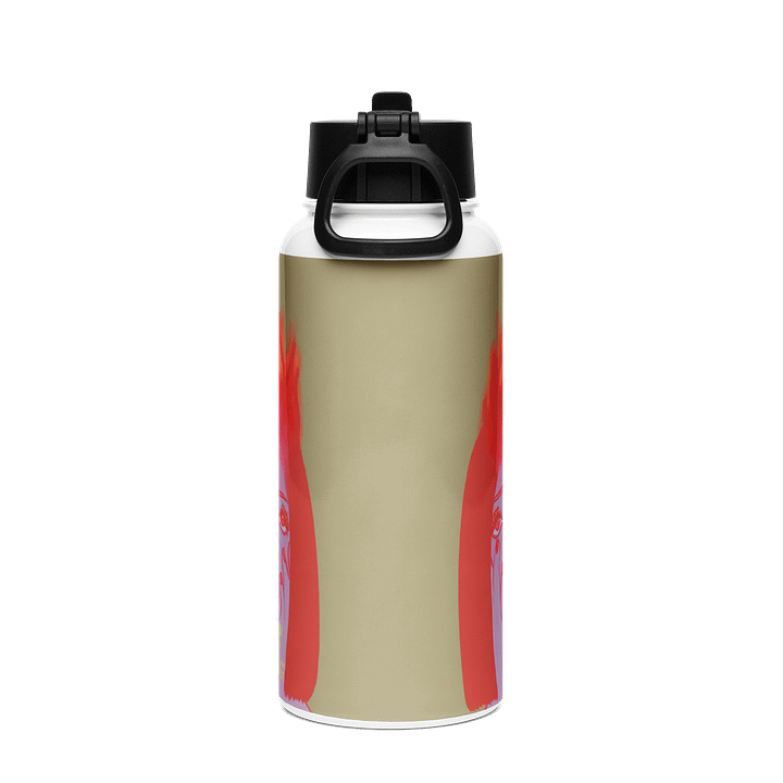 "Up In Flames" Water Bottle With Screw Top And Straw product image (2)