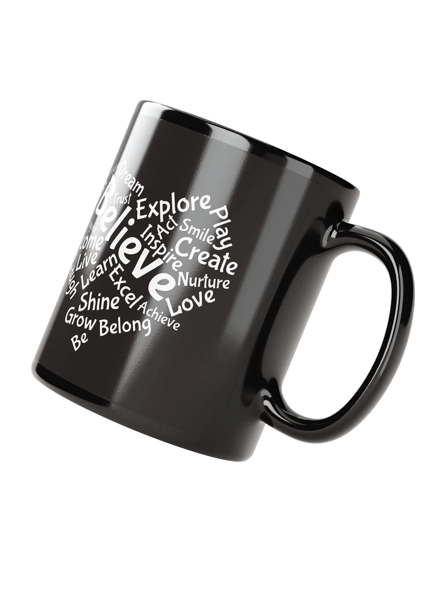 Motivational Heart Word Cloud Mug - Black product image (6)