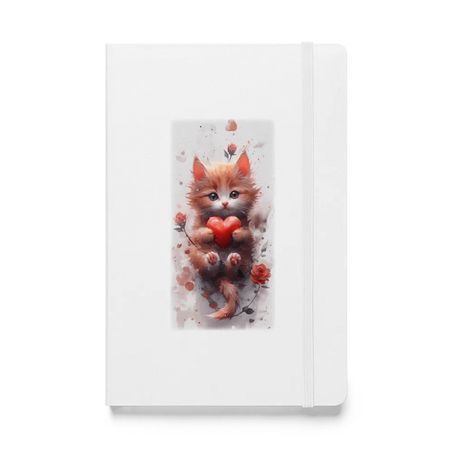 Cute cat with heart. Hardcover Bound Notebook | JournalBook® product image (4)