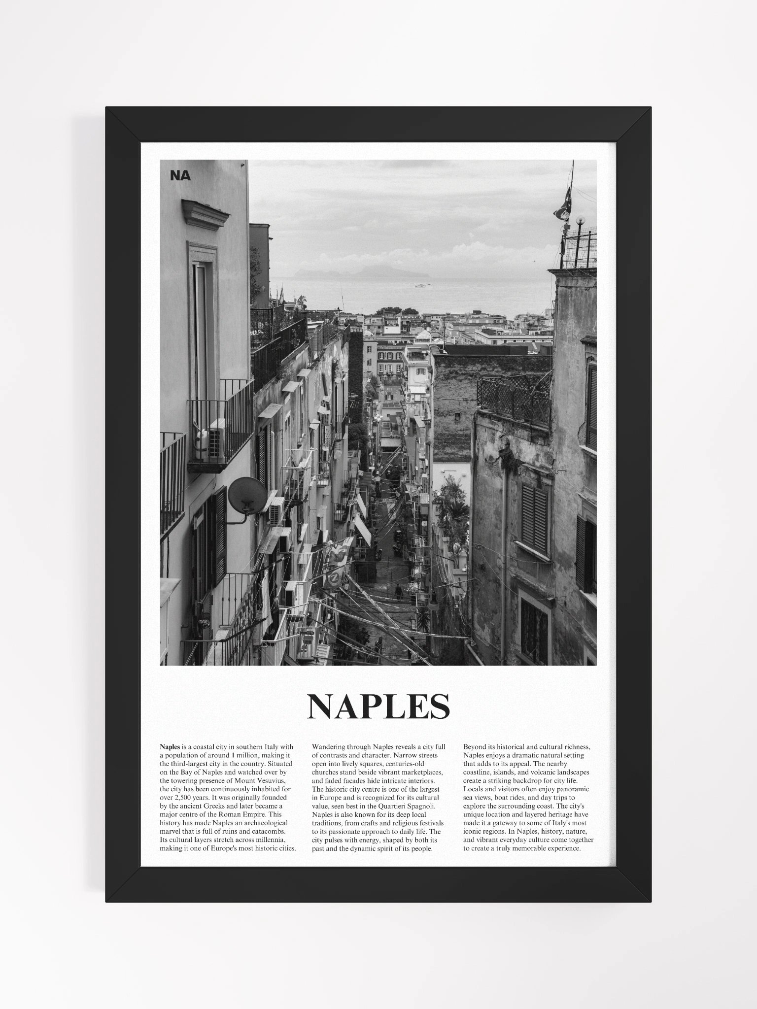 Naples 01 Newspaper Poster | Framed product image (5)
