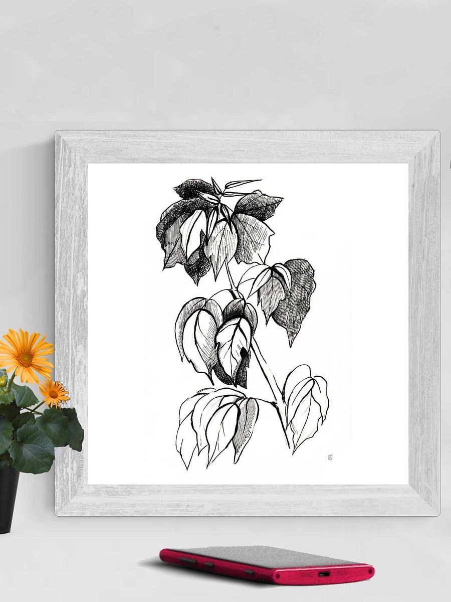 Botanical Line Art Canvas Print - Stylish Graphical Twig product image (3)
