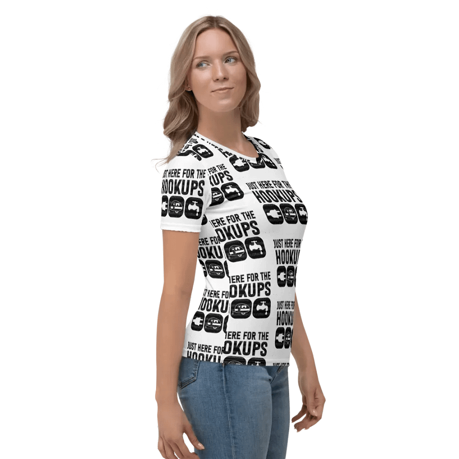 Here For The Hookups T-shirt (White) product image (4)