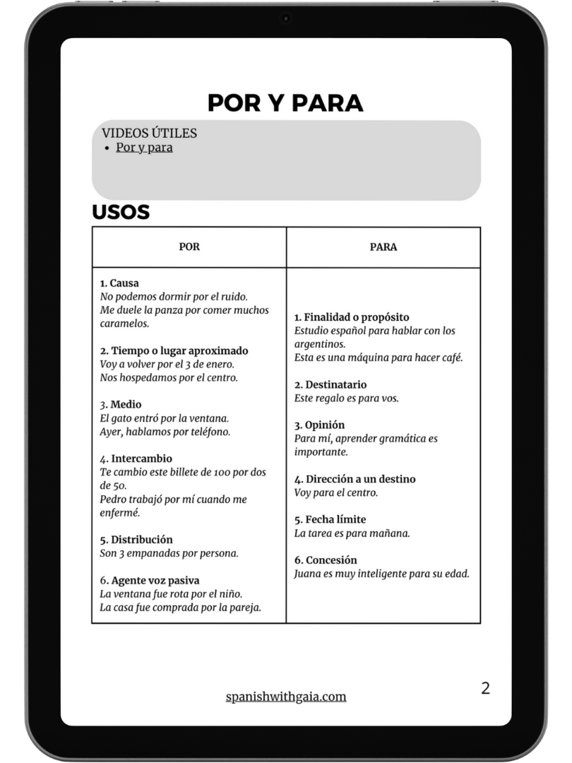 PDF POR y PARA product image (1)