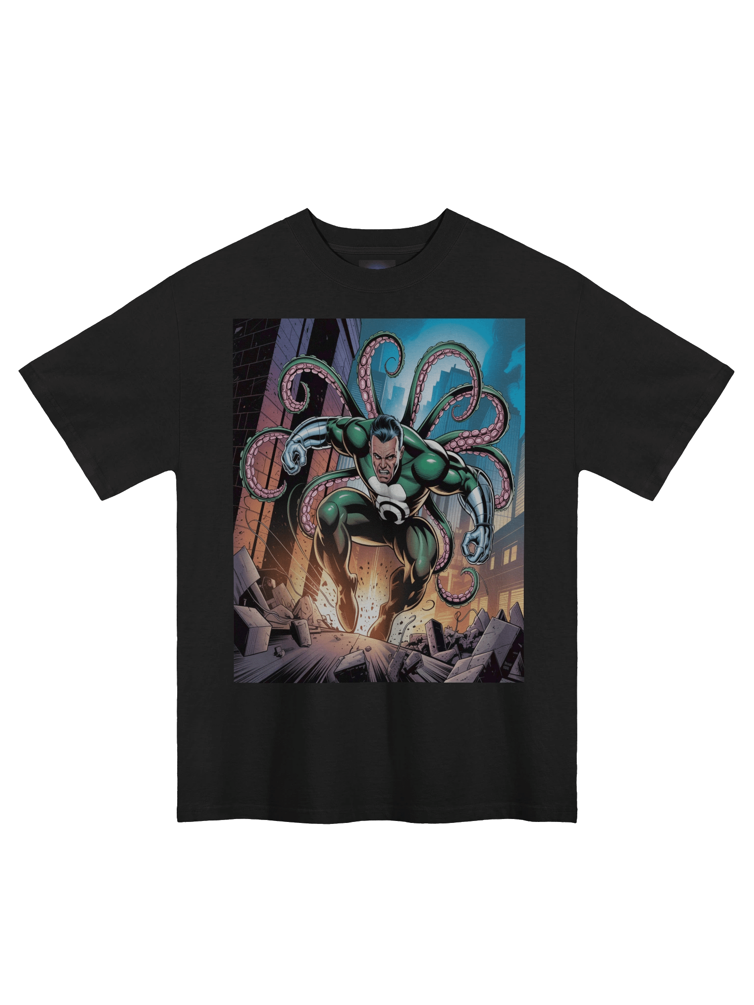 Doctor Octopus Tentacle Rampage Oversized Faded T-Shirt – Octo Eclipse Onslaught product image (3)