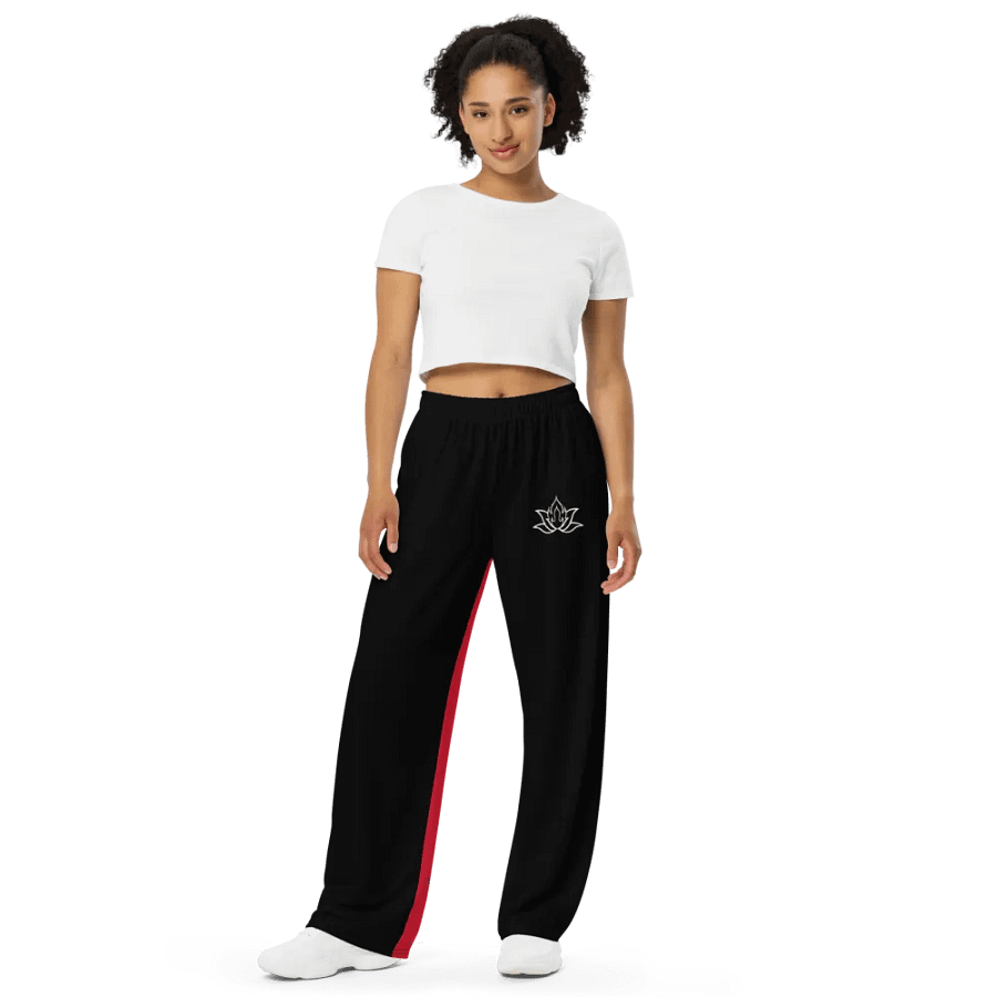 Burning Lotus Unisex wide-leg pants product image (9)