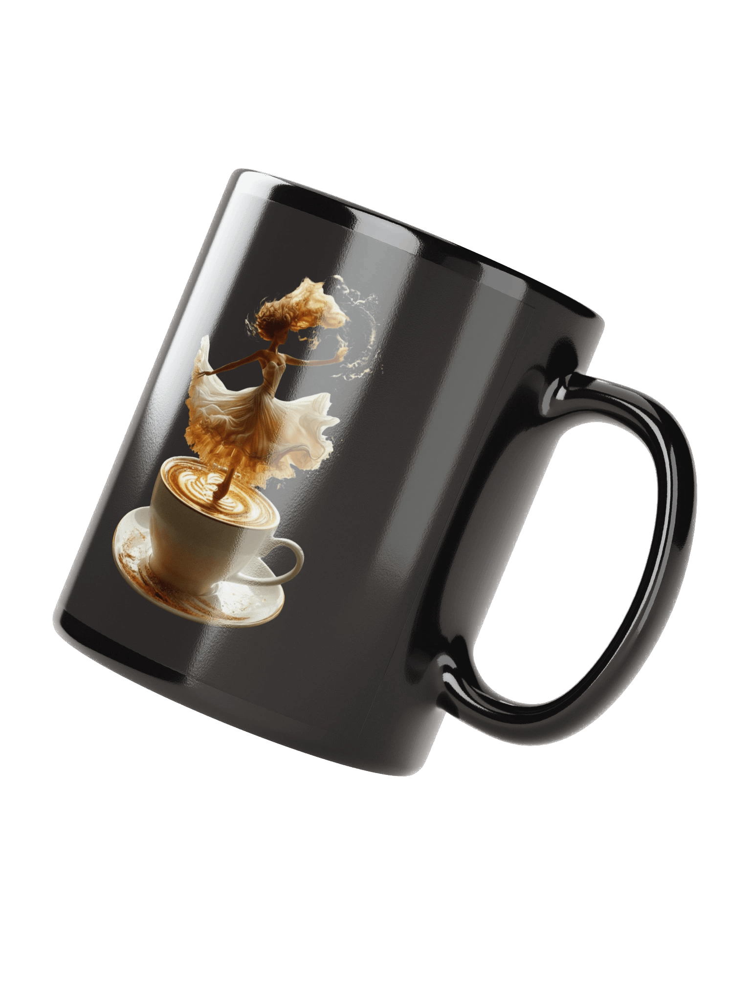Dancing Woman Black Coffee Mug product image (3)