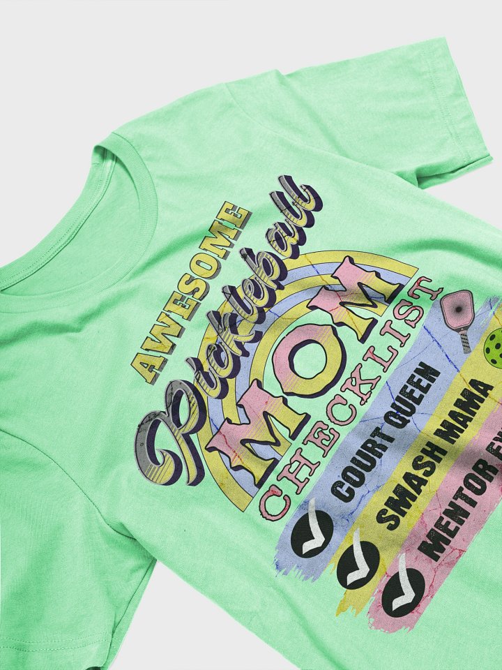 Awesome Pickleball Mom Checklist T-Shirt product image (2)