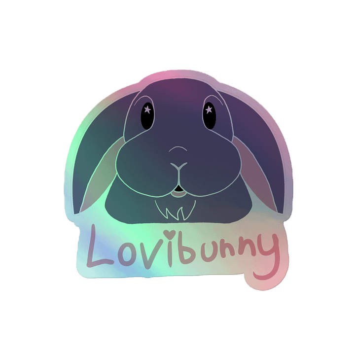 Lovibunny Logo Holographic Sticker product image (2)