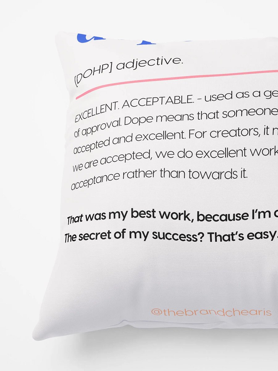 I AM DOPE Pattern All-Over Print Pillow product image (3)