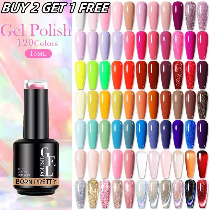 BORN PRETTY 15ml Gel Nail Polish Nude Pink Jelly Gel Soak Off UV Gel Nails Art product image (1)