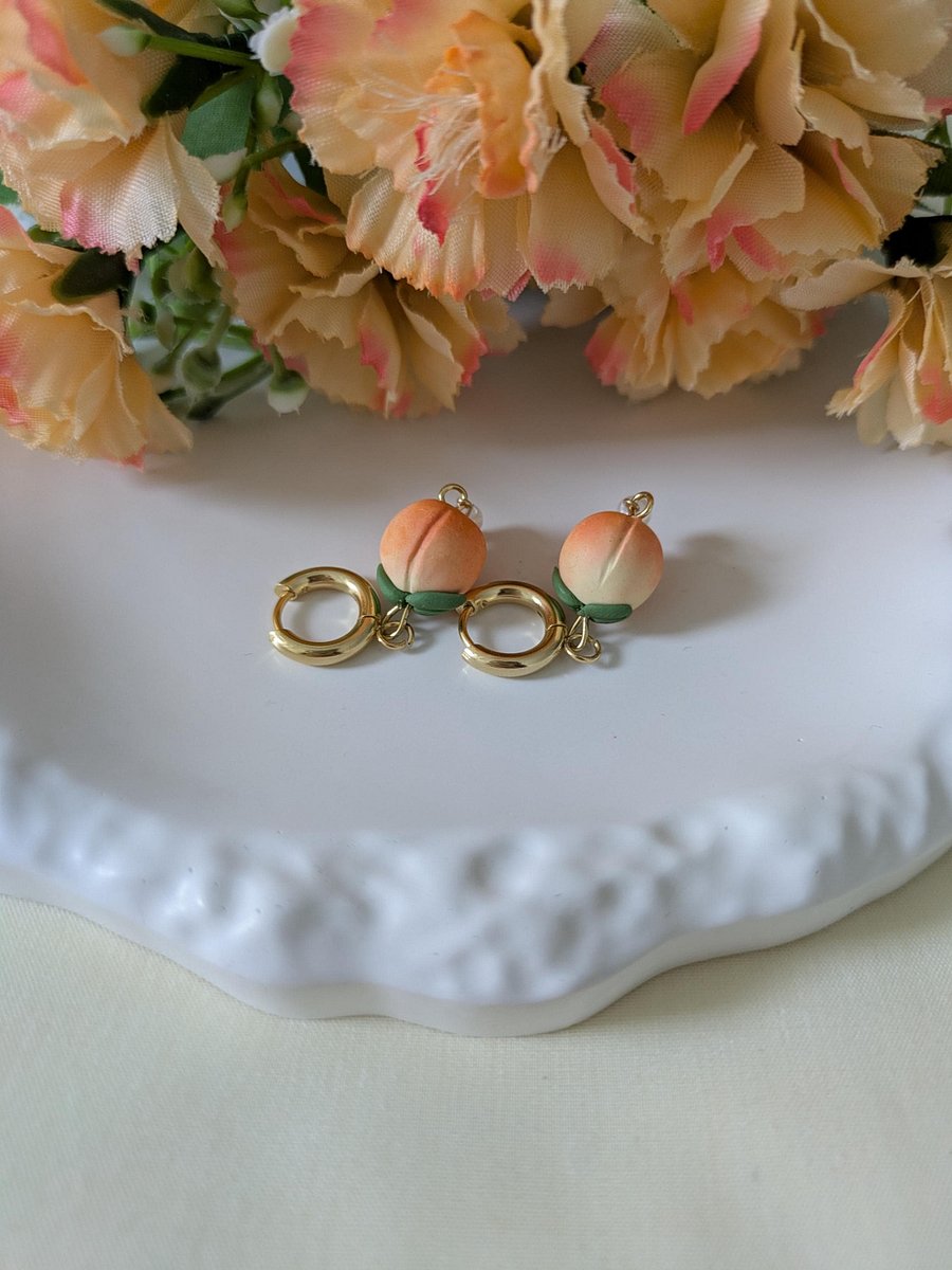 Peach Charm Earrings product image (1)
