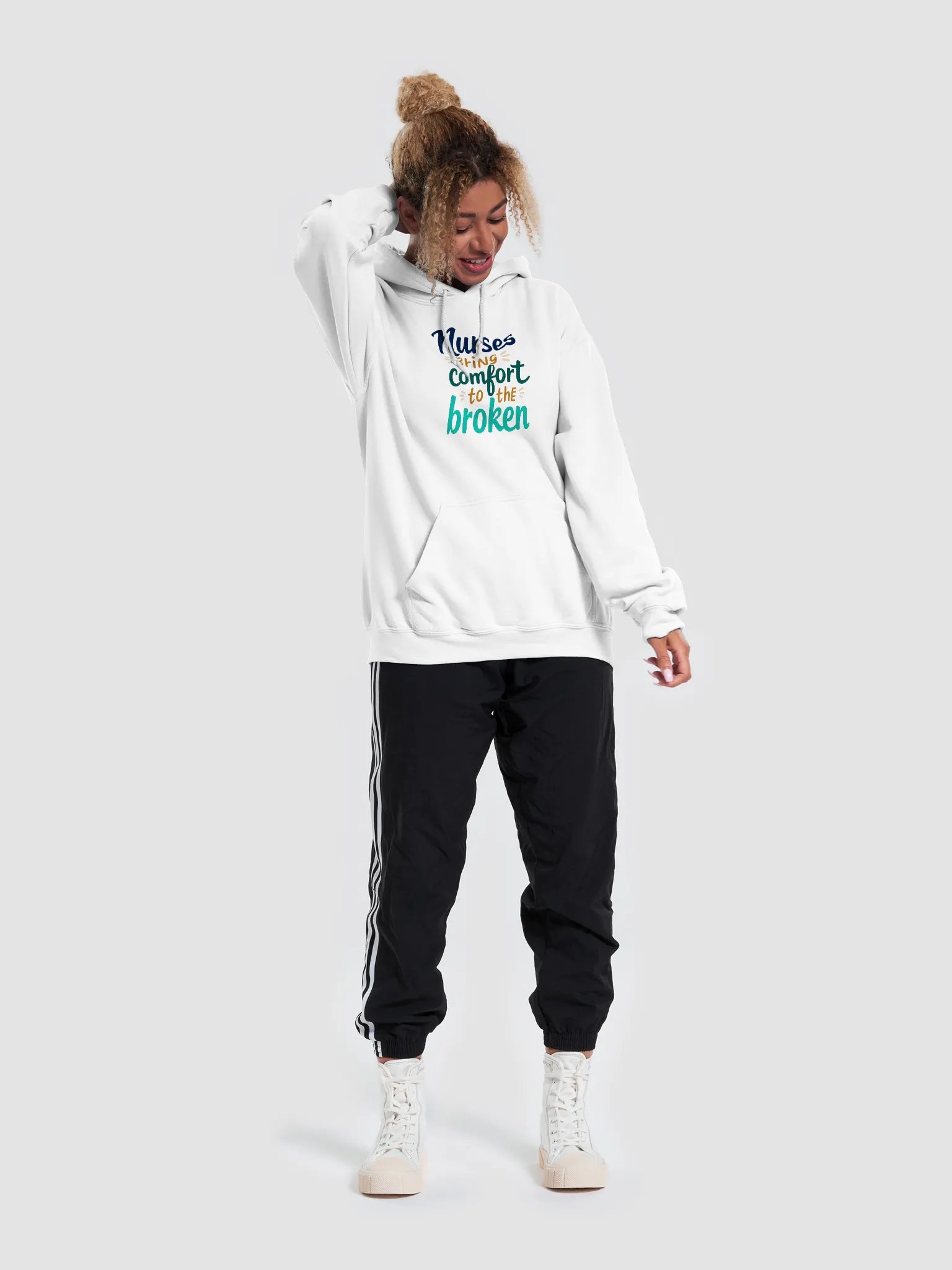 Comforting Nurses Typography Hoodie product image (44)