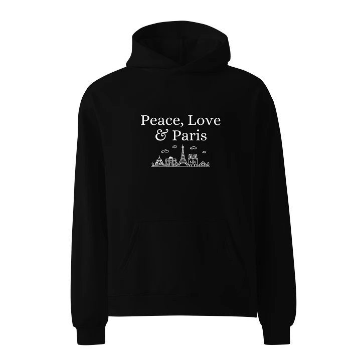 Peace, Love and Paris with Monuments Unisex Oversized Hoodie product image (2)