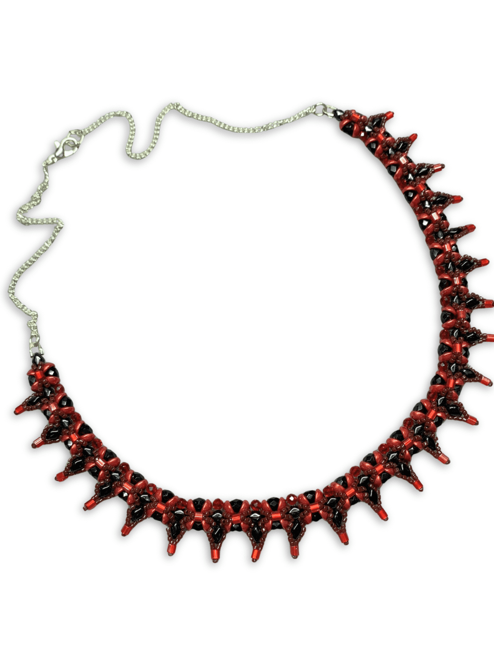 Cherry Crush Beaded Necklace - Red, Black product image (5)