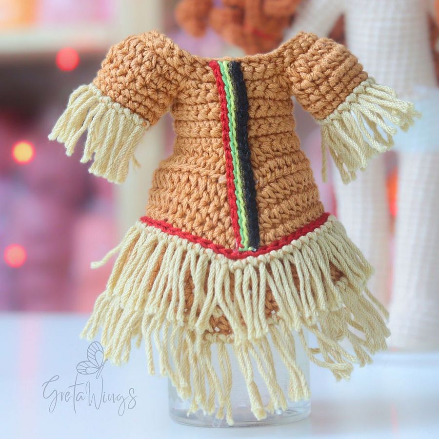 Amigurumi Native American Girl – Crochet Doll Pattern PDF Tutorial (Instant Download) product image (4)