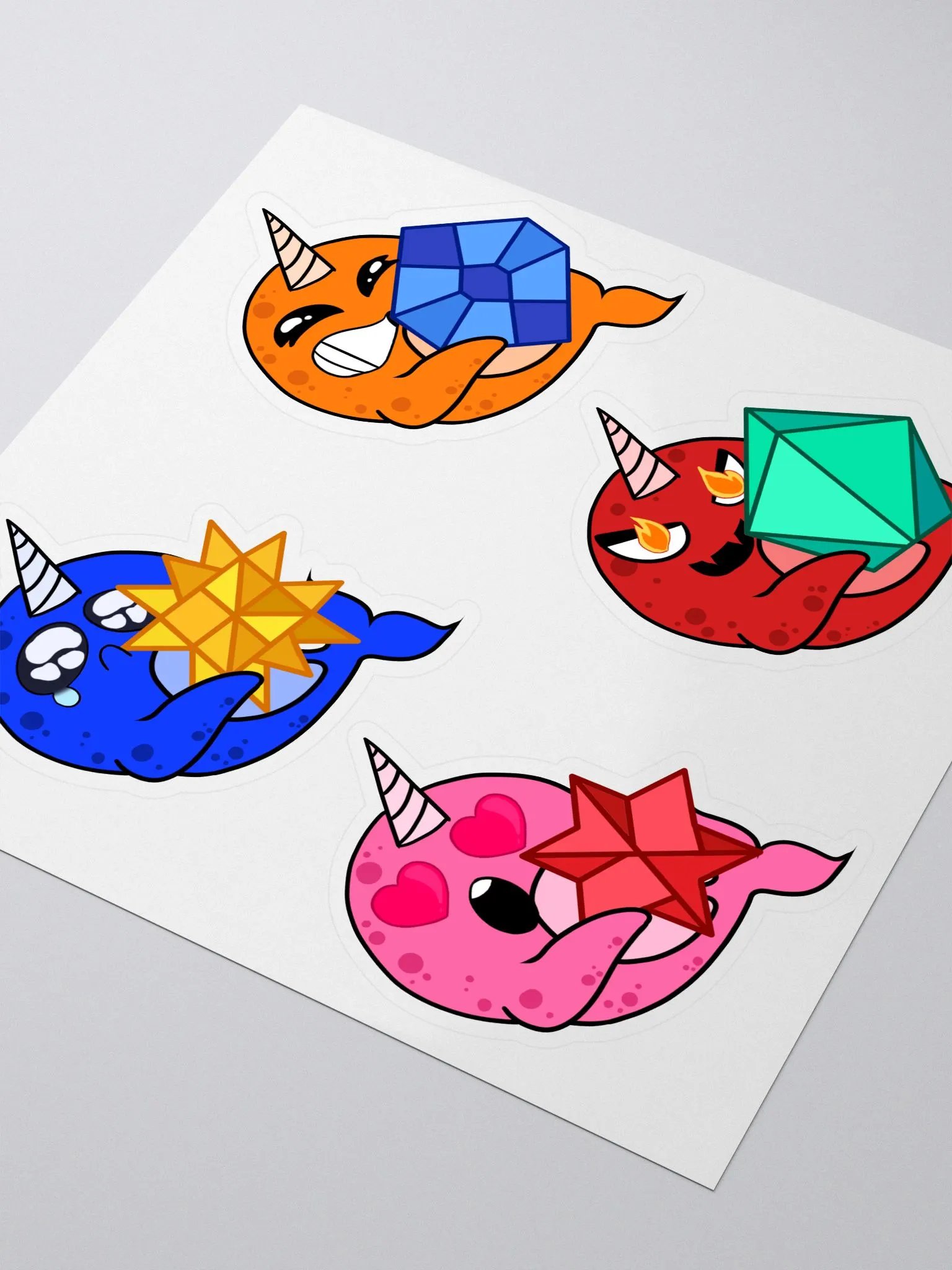 Narwhal Bit Emote Stickers product image (1)