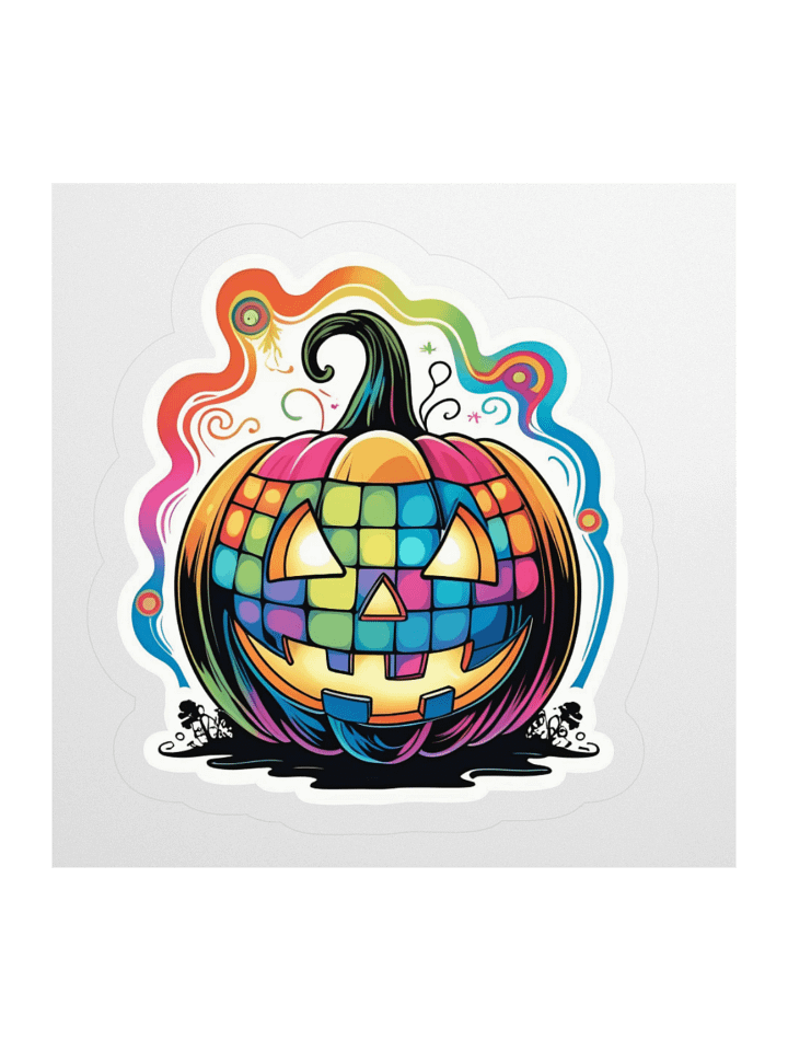 Groovy Pumpkin Kiss Cut Stickers product image (1)