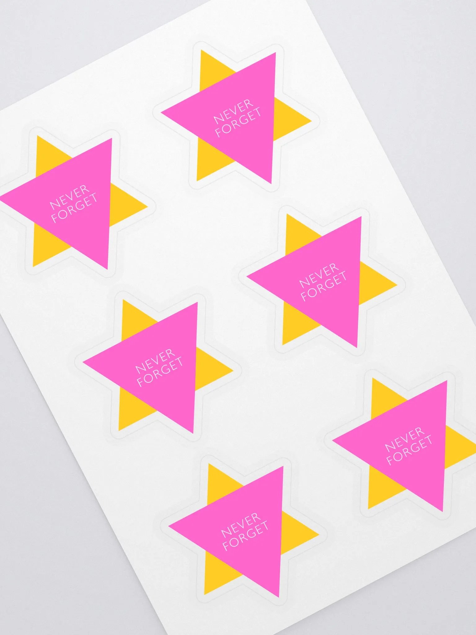 Never Forget - Pink And Yellow Triangles - Stickers product image (1)