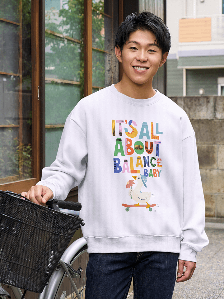 Cute Goose “Balance Baby” Unisex Crewneck Sweatshirt product image (33)