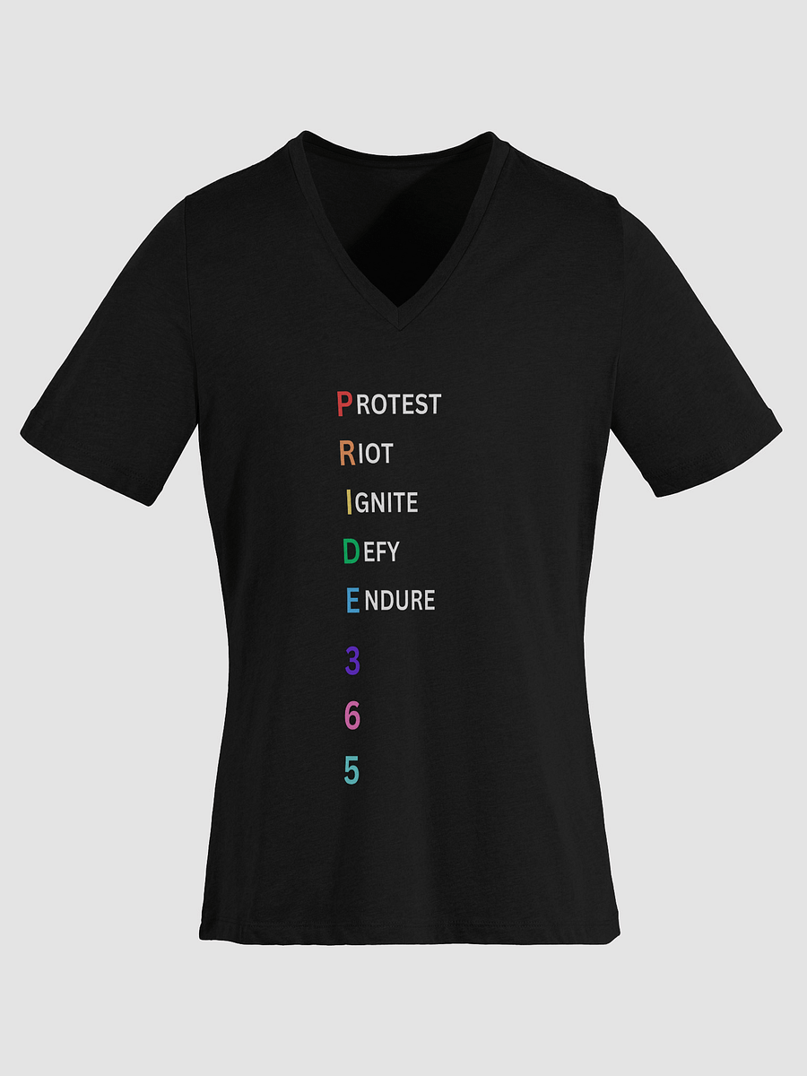 Pride 365 (protest, riot, ignite, endure) Relaxed V-Neck Tee product image (1)