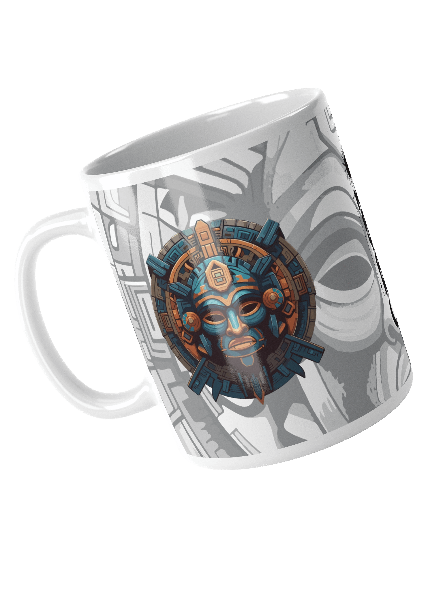 Mayan Masks White Glossy Mug product image (5)