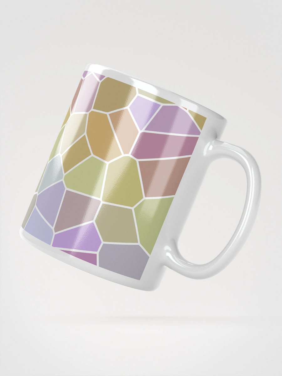 Mug Blanc Mozaïque Fresco - Design Géométrique Rétro Chic - Cadeau Déco product image (2)