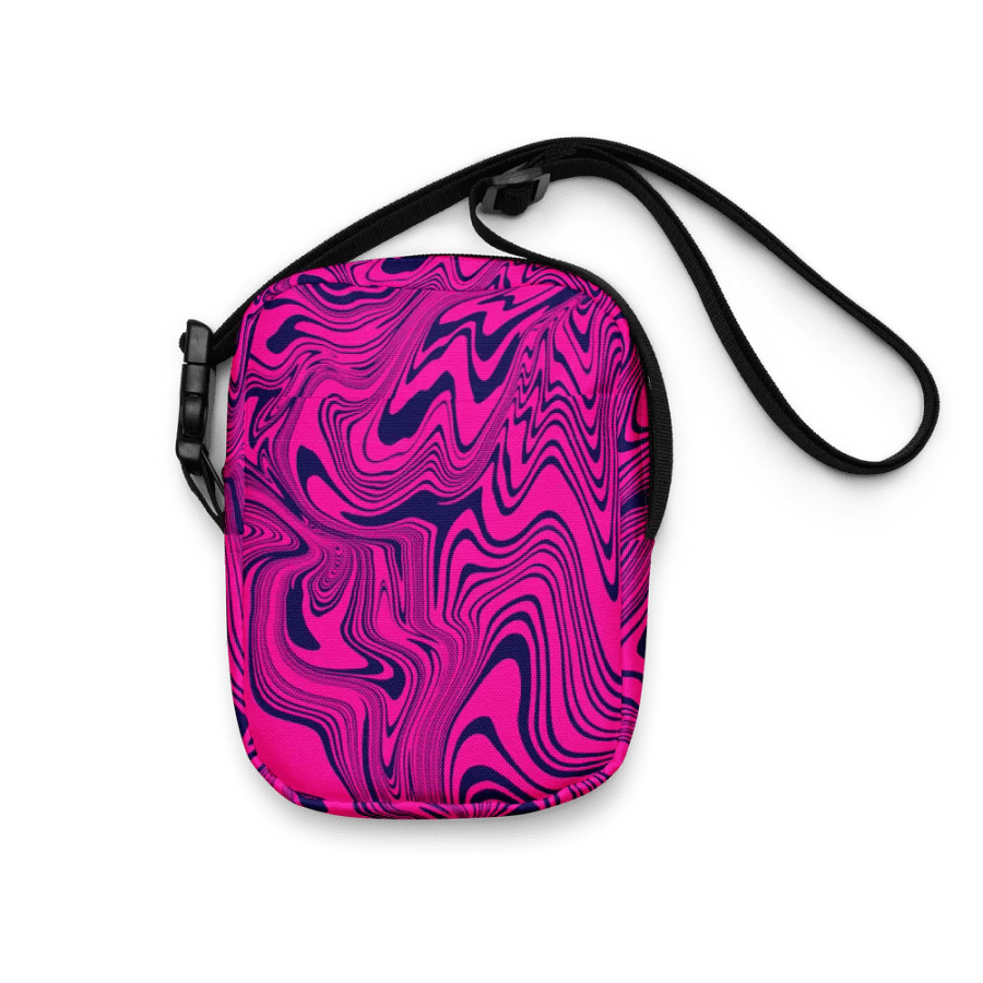Utility Crossbody Bag - Abstract Magenta Pink Swirls product image (8)