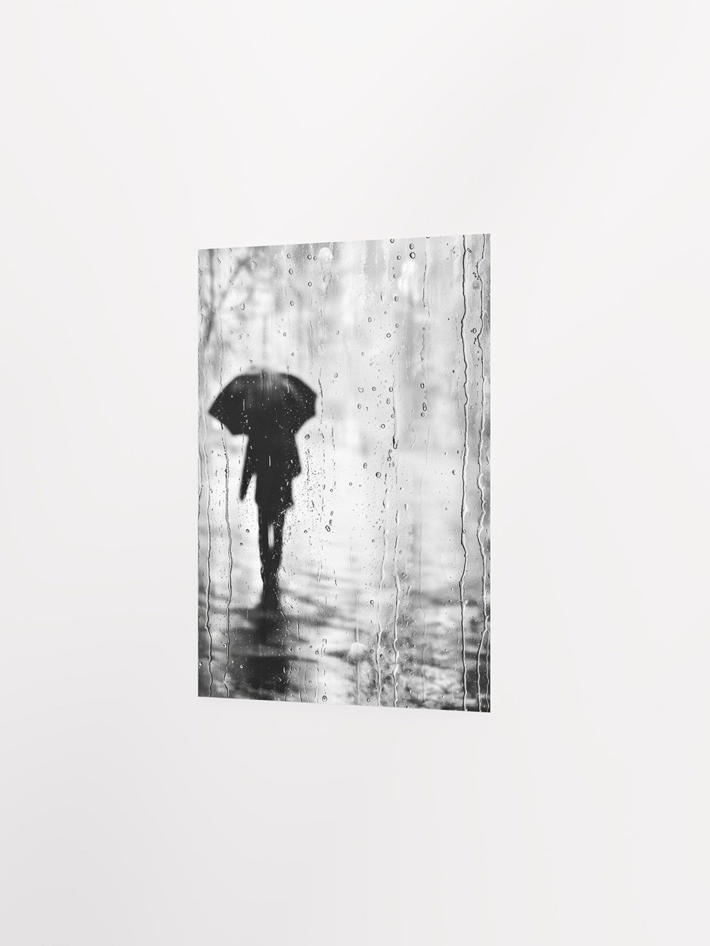 Monochrome Melody - Rainy Abstract Studio Art Print product image (2)