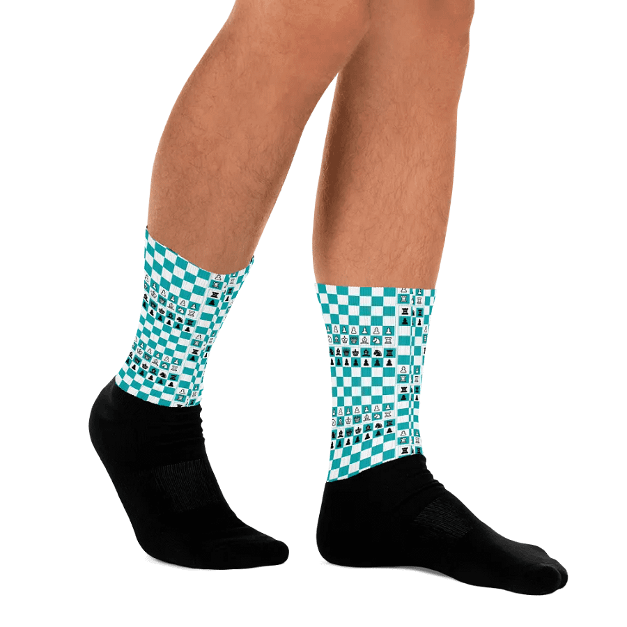 Chessboard Black Foot Socks product image (11)