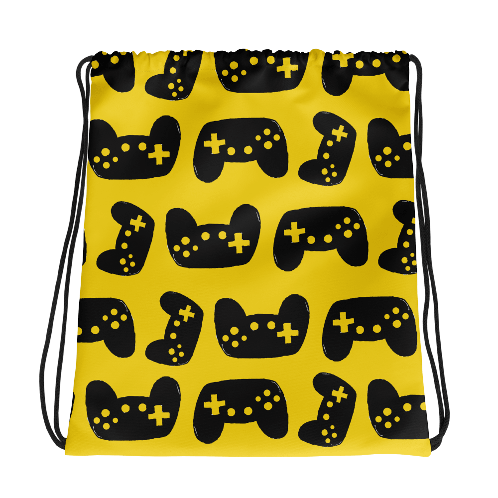 Video Games Drawstring Bag (Gold and Black) product image (1)