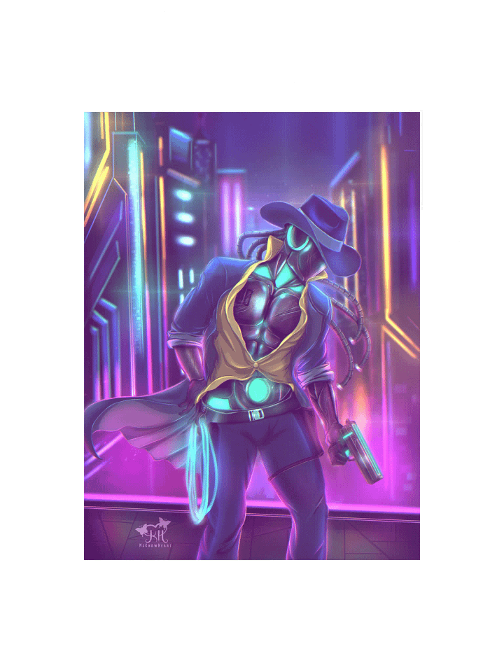 "Cy-Fi" Cowboy - Art Print product image (1)