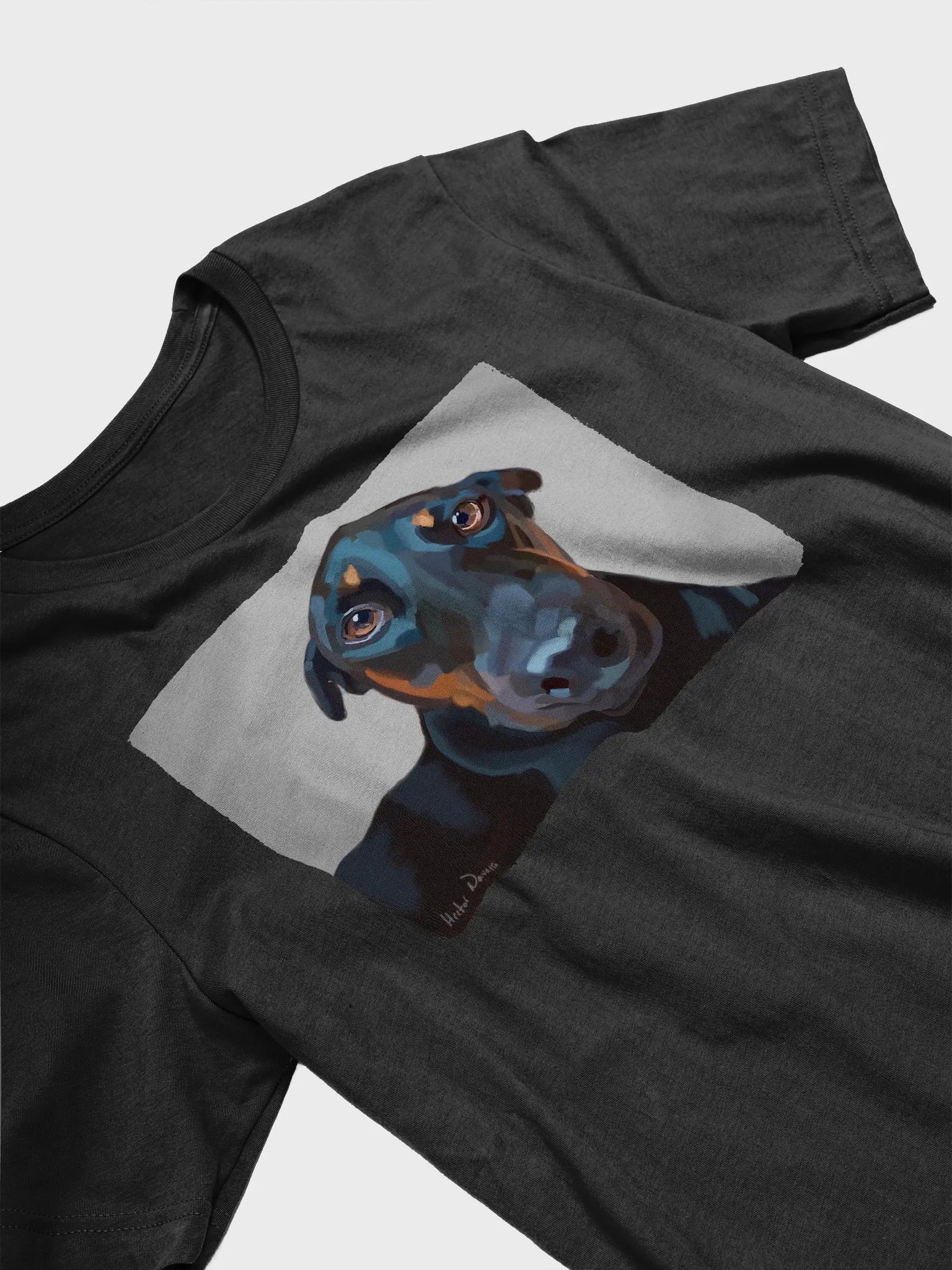 Chica portrait, black Bella+Canvas 3001 supersoft T-Shirt product image (3)