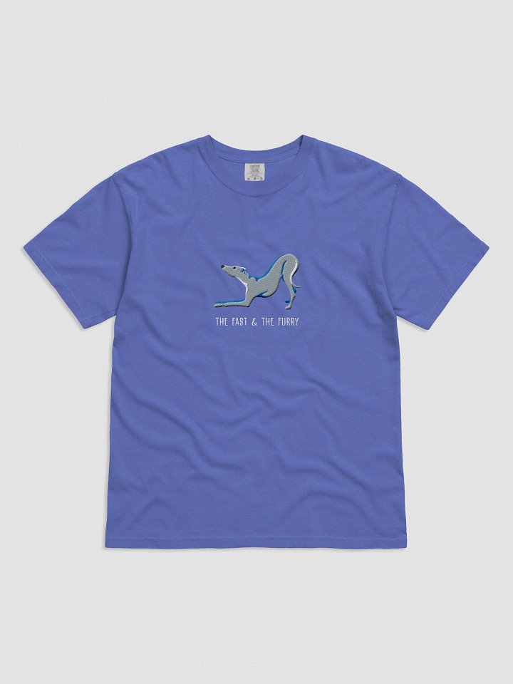The Fast & The Furry T-Shirt(Embroidered) of an Italian Greyhound(Blue) product image (41)