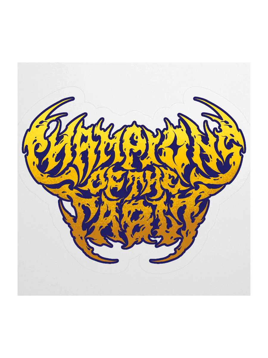 Champions of The Table Black Metal Sticker product image (1)