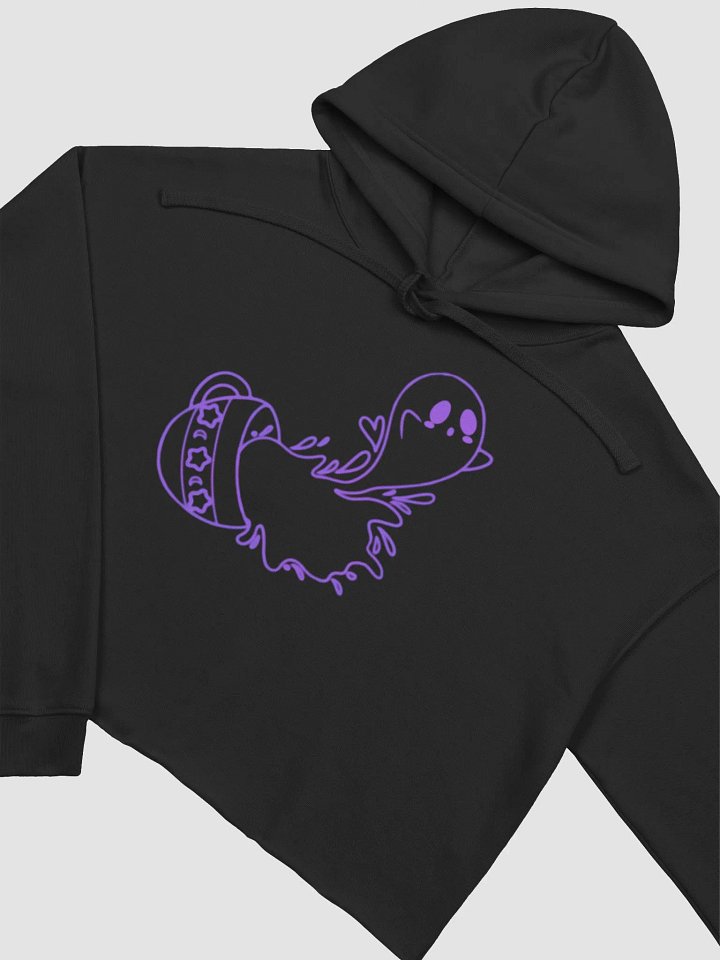 Coffee Ghost Crop Hoodie - Purple product image (1)