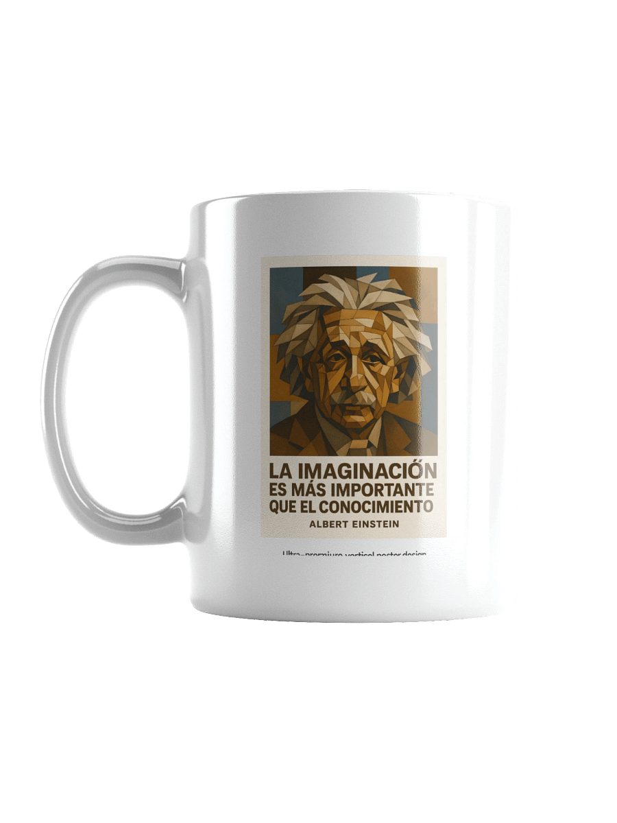 TAZA ultra-premium Einstein cubista corregido con cita española auténtica product image (3)