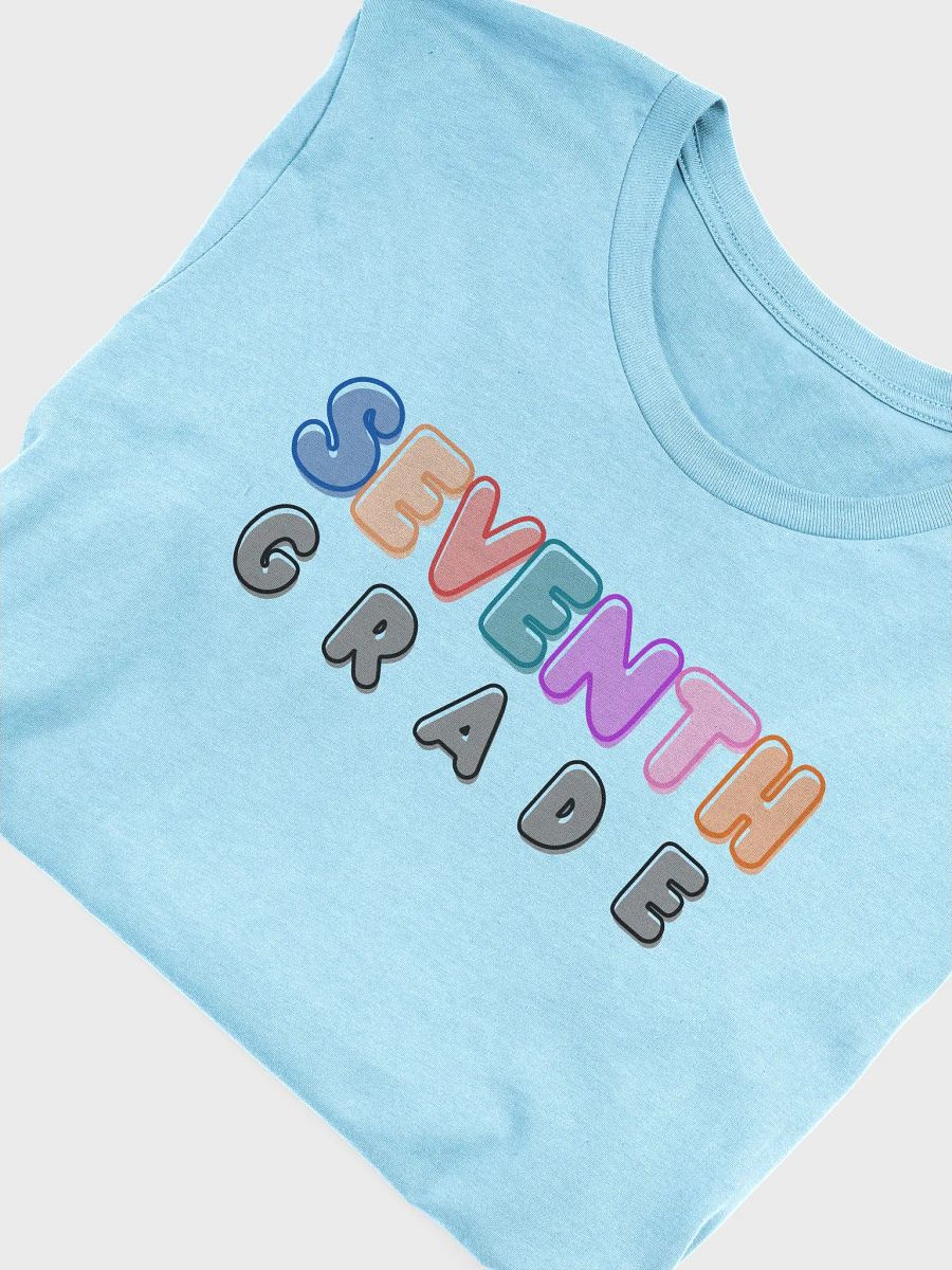 7th Grade Teacher Bubble Letters Graphic T-Shirt product image (1)