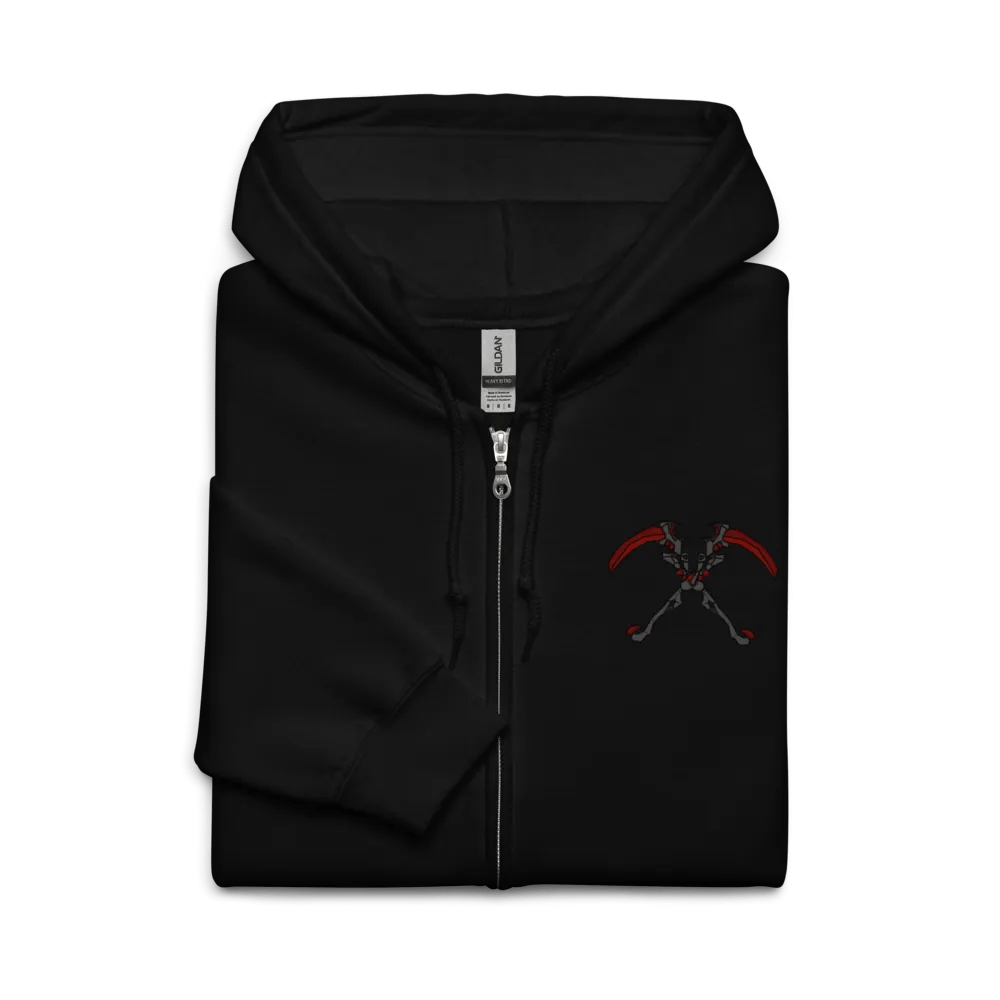 Theater of the Blood Moon - BACK Print Zip up Hoodie Double Scythe product image (7)
